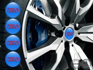 Audi Pegatinas de Resina Bombadas Logos de Aros Racing